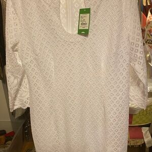 Lilly Pulitzer New With Tags White lace beautiful dress size 14